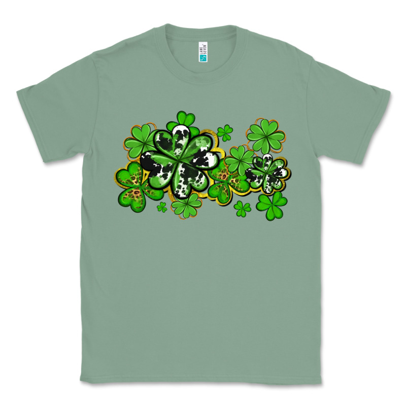 Cowhide And Leopard Shamrocks Classic Tee by AdoDesignShop | Teevron