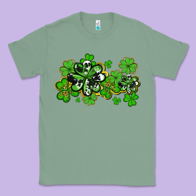 Cowhide And Leopard Shamrocks Classic Tee Designed By Adodesignshop