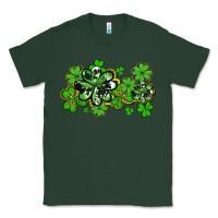 Sports Green cowhide and leopard shamrocks Classic Tee - AdoDesignShop