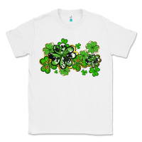 White cowhide and leopard shamrocks Classic Tee - AdoDesignShop