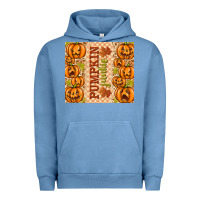 Pigment Pebble Blue Fall Pumpkin Junkie Urban Hoodie - texasbilliewilder