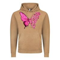 Vintage Camel Pink Flowers and Breast Cancer Ribbon Butterfly Vintage Hoodie - texasbilliewilder