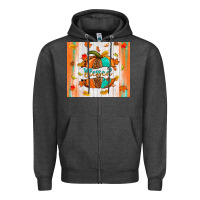 Charcoal Heather blessed pumpkin Zipper Hoodie - NancyCooperArtShop
