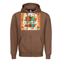 Chestnut blessed pumpkin Zipper Hoodie - NancyCooperArtShop