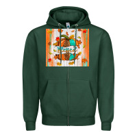 Sports Green blessed pumpkin Zipper Hoodie - NancyCooperArtShop