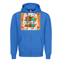 True Royal blessed pumpkin Zipper Hoodie - NancyCooperArtShop