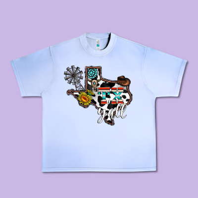 Tx Yall Western Urban Heavy Tee Designed By Cowhidedigitalart