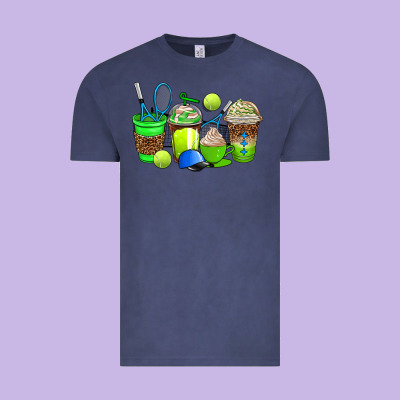 Tennis Coffee Cups Vintage Tee Designed By Adodesignshop