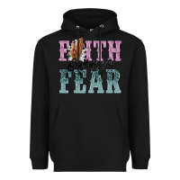 Black faith over fear Heavyweight Hoodie - NancyCooperArtShop