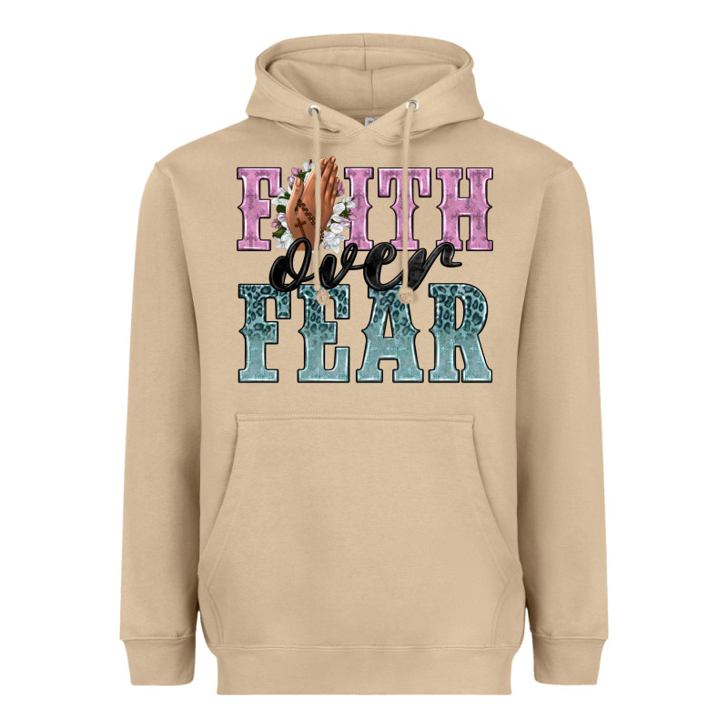Faith Over Fear Heavyweight Hoodie by NancyCooperArtShop | Teevron