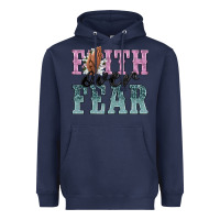 Navy faith over fear Heavyweight Hoodie - NancyCooperArtShop