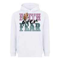 White faith over fear Heavyweight Hoodie - NancyCooperArtShop