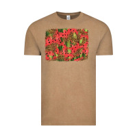 Vintage Coffee watermelon leopard pattern background Vintage Tee - HRA Design Shop