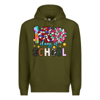 Army Green 100 days of school Premium Hoodie - Artiststas