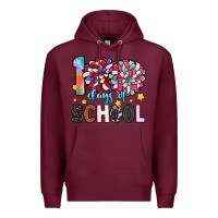 Burgundy 100 days of school Premium Hoodie - Artiststas