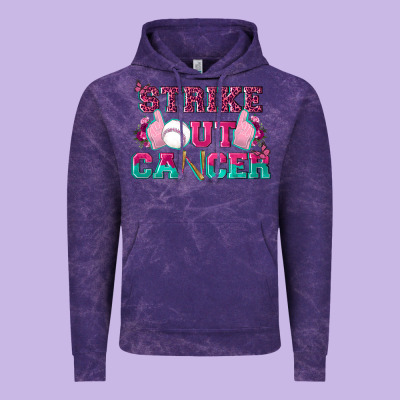 Strike Out Cancer Baseball Vintage Hoodie Designed By Texasbilliewilder