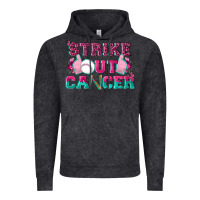 Vintage Black Strike Out Cancer Baseball Vintage Hoodie - texasbilliewilder