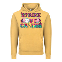 Vintage Mustard Strike Out Cancer Baseball Vintage Hoodie - texasbilliewilder