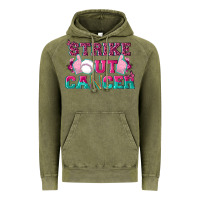 Vintage Olive Strike Out Cancer Baseball Vintage Hoodie - texasbilliewilder