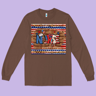 American Nurse Tumbler Long Sleeve Tee Designed By Bundleandbundleshop