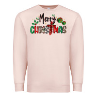 Pale Pink faith cross merry christmas Premium Sweatshirt - MaliasSmallBusiness
