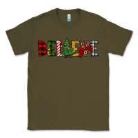 Army Green believe Classic Tee - JahusDesignShop