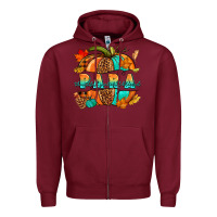 Burgundy para pumpkin Zipper Hoodie - NancyCooperArtShop