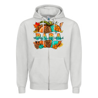 Dove Grey para pumpkin Zipper Hoodie - NancyCooperArtShop