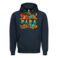 Navy para pumpkin Zipper Hoodie - NancyCooperArtShop