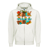Oatmeal Heather para pumpkin Zipper Hoodie - NancyCooperArtShop
