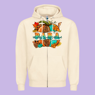 Para Pumpkin Zipper Hoodie Designed By Nancycooperartshop