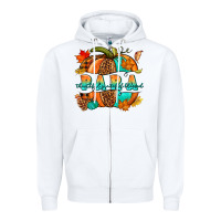 White para pumpkin Zipper Hoodie - NancyCooperArtShop
