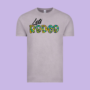 Let's Rodeo Vintage Tee Designed By Cowhidedigitalart