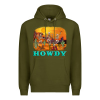 Army Green western skeleton Premium Hoodie - AdoDesignShop