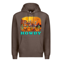 Coffee western skeleton Premium Hoodie - AdoDesignShop