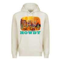 Oatmeal Heather western skeleton Premium Hoodie - AdoDesignShop