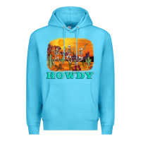 Ocean Blue western skeleton Premium Hoodie - AdoDesignShop