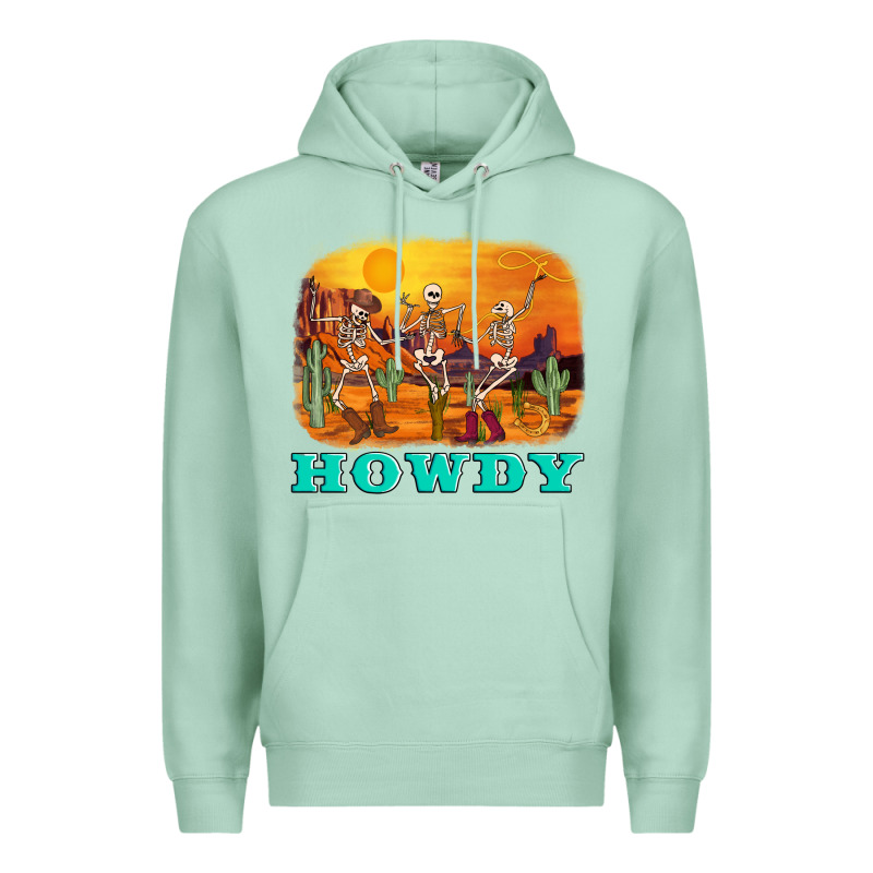 Western Skeleton Premium Hoodie by AdoDesignShop | Teevron