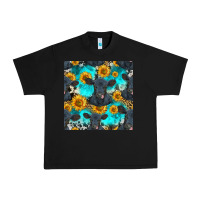 Black black angus and sunflowers seamless pattern Urban Heavy Tee - HRA Design Shop