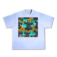 Grape Ice black angus and sunflowers seamless pattern Urban Heavy Tee - HRA Design Shop