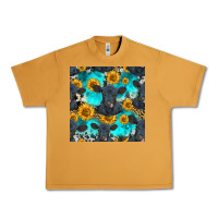 Peanut Butter black angus and sunflowers seamless pattern Urban Heavy Tee - HRA Design Shop