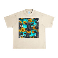 Sandshell black angus and sunflowers seamless pattern Urban Heavy Tee - HRA Design Shop