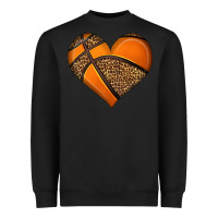 Black basketball heart Heavyweight Sweatshirt - HRA Design Shop