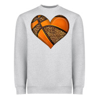 Heather Grey basketball heart Heavyweight Sweatshirt - HRA Design Shop