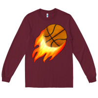 Burgundy basketball Long Sleeve Tee - JahusDesignShop