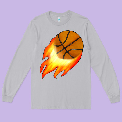 Basketball Long Sleeve Tee Designed By Jahusdesignshop