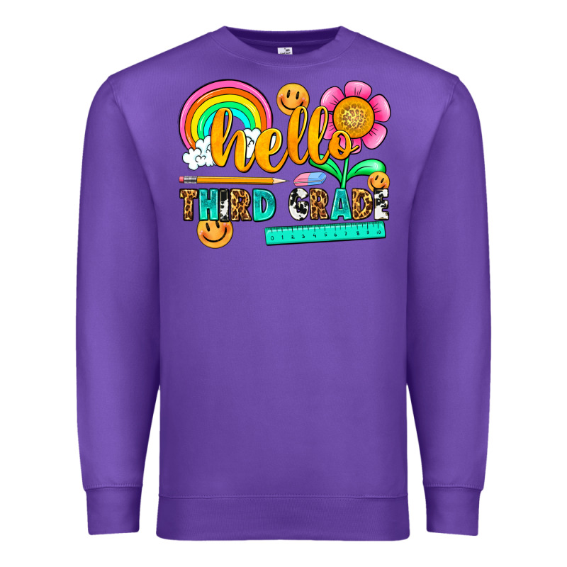 Hello Third Grade Premium Sweatshirt by NancyCooperArtShop | Teevron