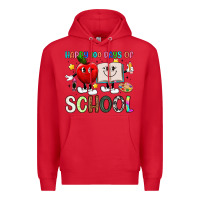 Red happy 100 days of school Premium Hoodie - Artiststas