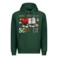 Sports Green happy 100 days of school Premium Hoodie - Artiststas