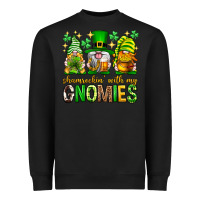 Black St. Patrick's Day shamrockin' with my gnomies Heavyweight Sweatshirt - Neo Western